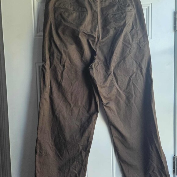 Uniqlo STRAIGHT CHINO PANTS/ Relaxed Fit 35 Waist Dark Brown - Picture 4 of 4
